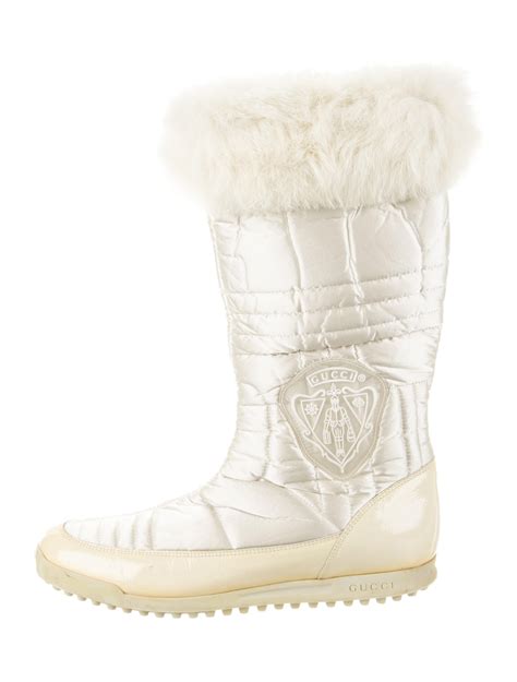 white gucci winter boots|high heel gucci boots.